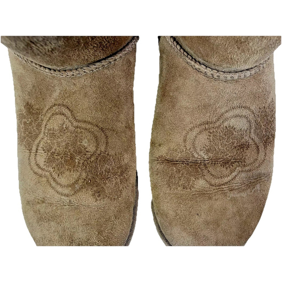 UGG Classic Ankle Boots Women's 9 Mini Kimono Shearling Suede in Chestnut #3060 - Picture 3 of 7